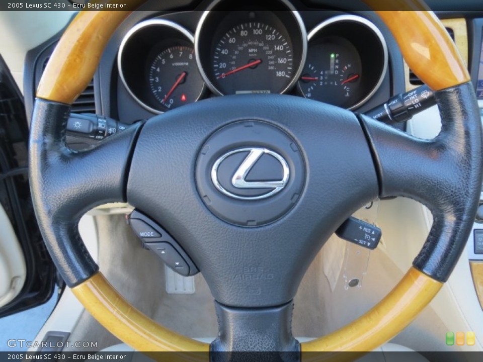 Ecru Beige Interior Steering Wheel for the 2005 Lexus SC 430 #72915493