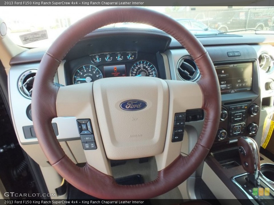 King Ranch Chaparral Leather Interior Steering Wheel for the 2013 Ford F150 King Ranch SuperCrew 4x4 #72915717