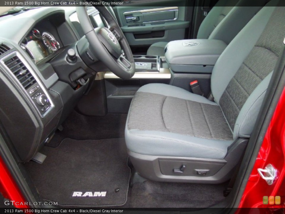 Black/Diesel Gray Interior Photo for the 2013 Ram 1500 Big Horn Crew Cab 4x4 #72916396