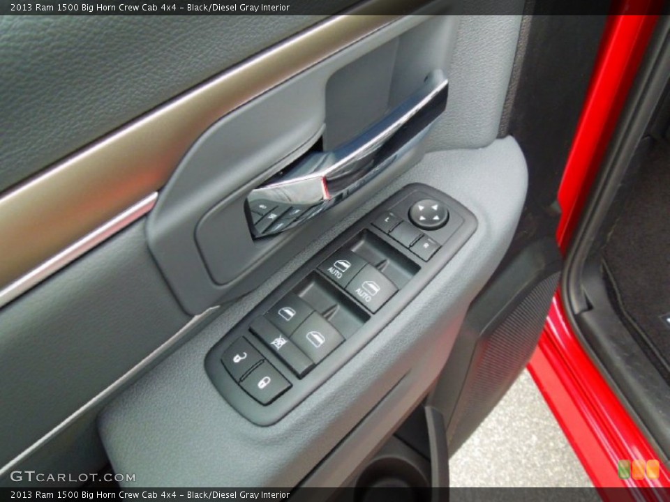 Black/Diesel Gray Interior Controls for the 2013 Ram 1500 Big Horn Crew Cab 4x4 #72916470