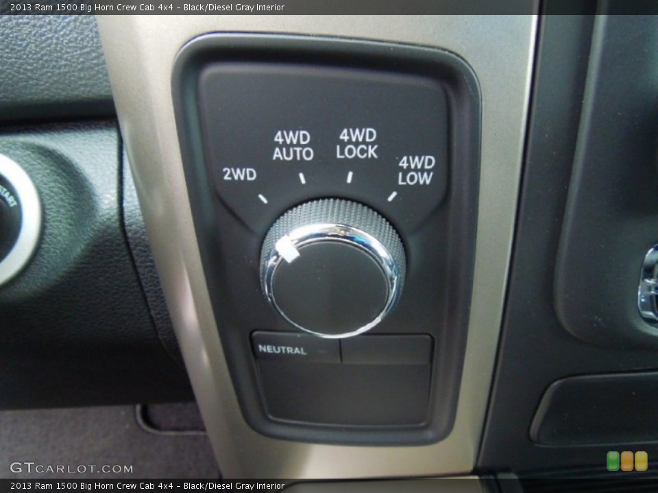 Black/Diesel Gray Interior Controls for the 2013 Ram 1500 Big Horn Crew Cab 4x4 #72916519