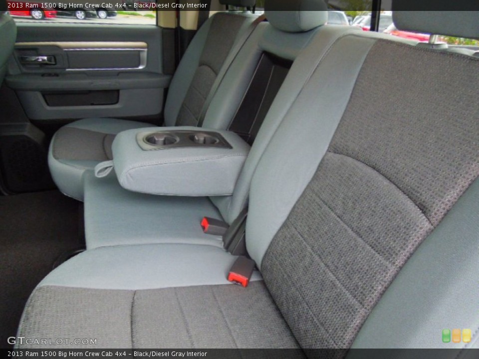 Black/Diesel Gray Interior Rear Seat for the 2013 Ram 1500 Big Horn Crew Cab 4x4 #72916645