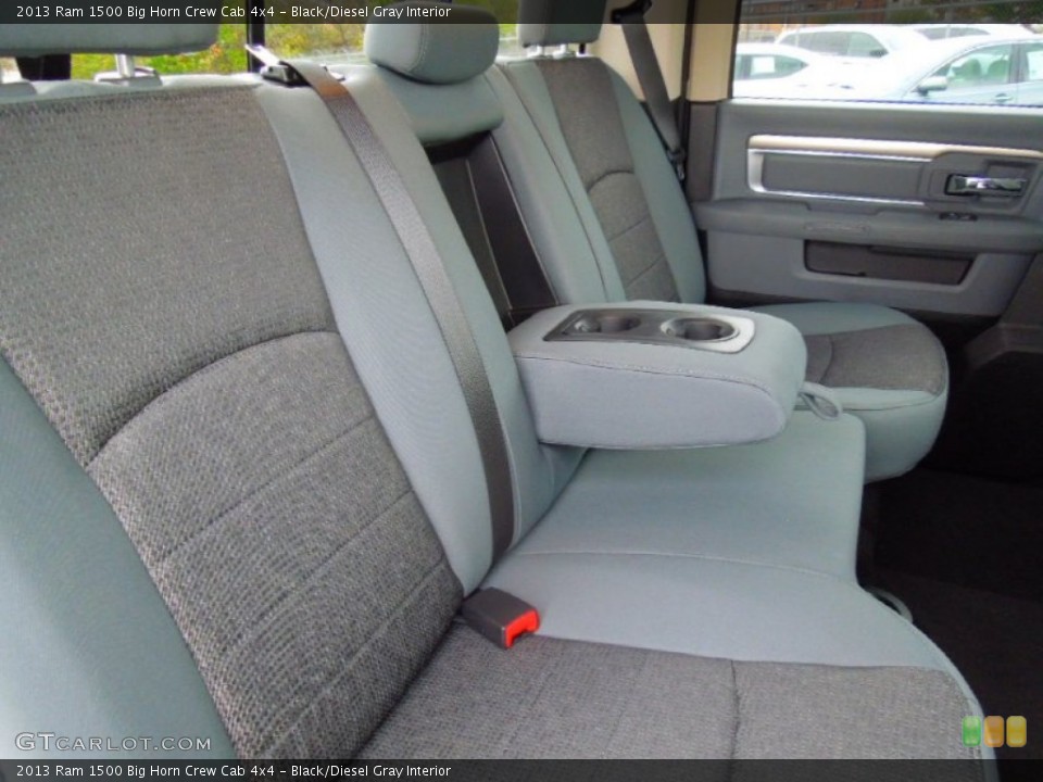 Black/Diesel Gray Interior Rear Seat for the 2013 Ram 1500 Big Horn Crew Cab 4x4 #72916744