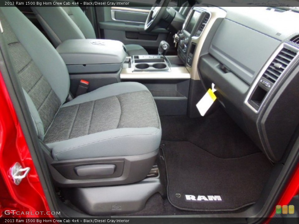 Black/Diesel Gray Interior Front Seat for the 2013 Ram 1500 Big Horn Crew Cab 4x4 #72916771