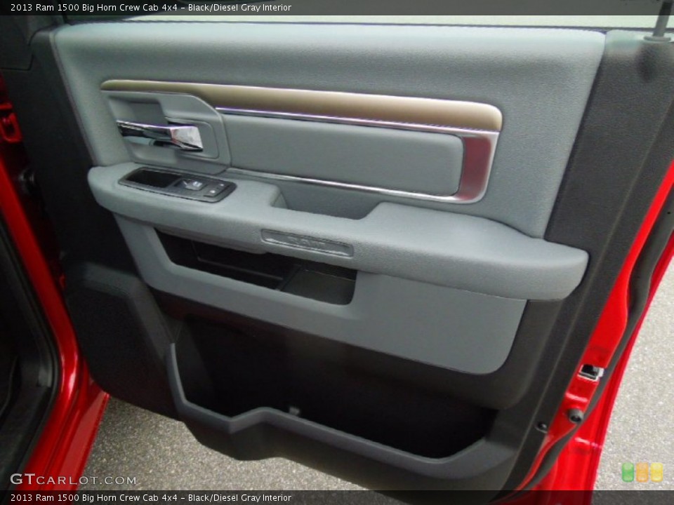 Black/Diesel Gray Interior Door Panel for the 2013 Ram 1500 Big Horn Crew Cab 4x4 #72916823