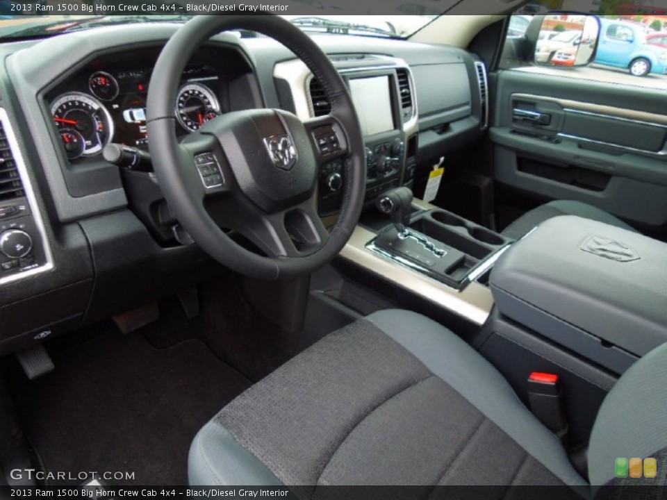 Black/Diesel Gray Interior Prime Interior for the 2013 Ram 1500 Big Horn Crew Cab 4x4 #72916904