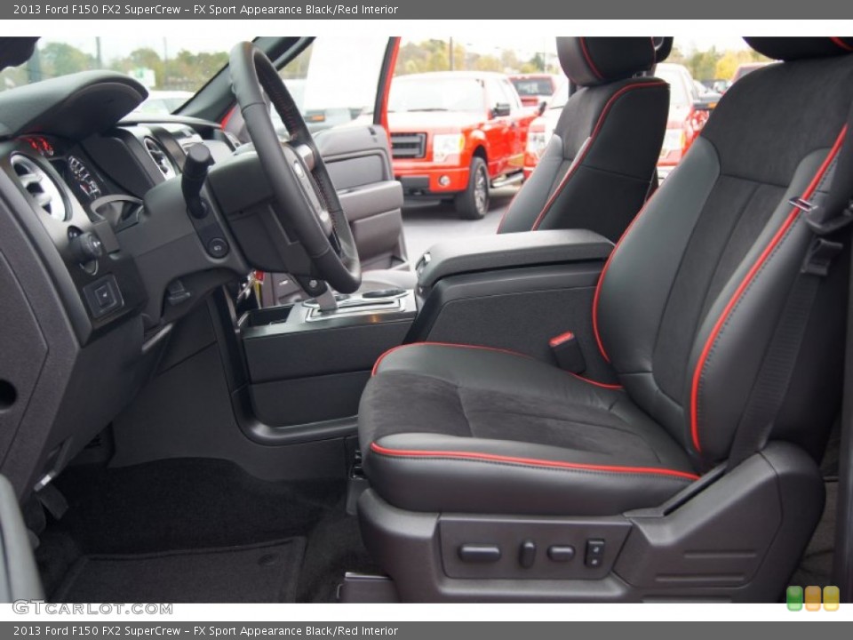 FX Sport Appearance Black/Red Interior Front Seat for the 2013 Ford F150 FX2 SuperCrew #72916993