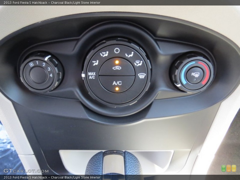 Charcoal Black/Light Stone Interior Controls for the 2013 Ford Fiesta S Hatchback #72917002