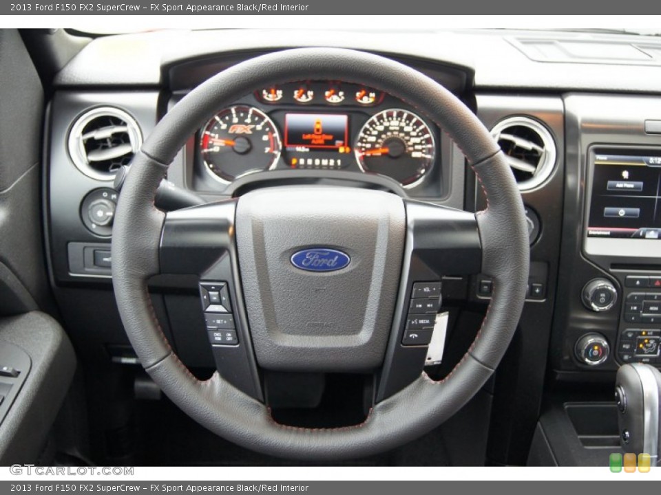 FX Sport Appearance Black/Red Interior Steering Wheel for the 2013 Ford F150 FX2 SuperCrew #72917398