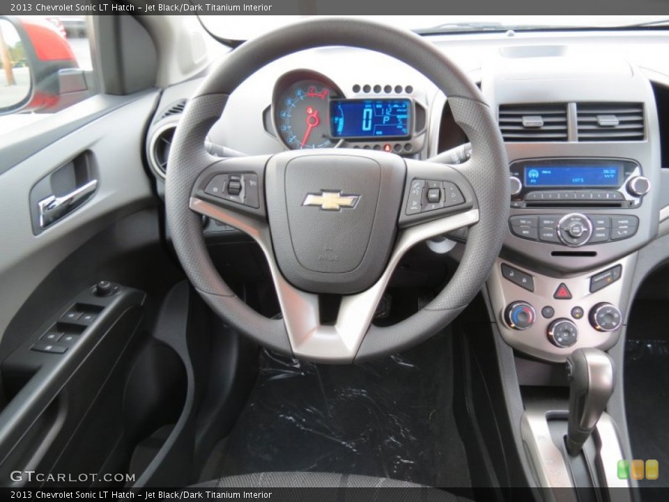 Jet Black/Dark Titanium Interior Steering Wheel for the 2013 Chevrolet Sonic LT Hatch #72918190