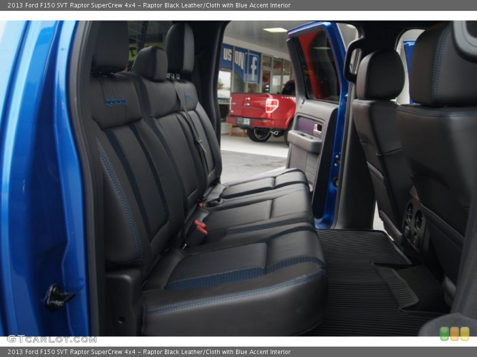 Raptor Black Leather/Cloth with Blue Accent Interior Photo for the 2013 Ford F150 SVT Raptor SuperCrew 4x4 #72918298