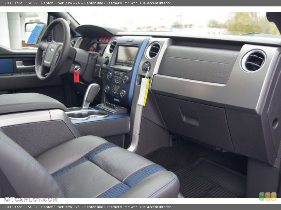 Raptor Black Leather/Cloth with Blue Accent Interior Photo for the 2013 Ford F150 SVT Raptor SuperCrew 4x4 #72918368