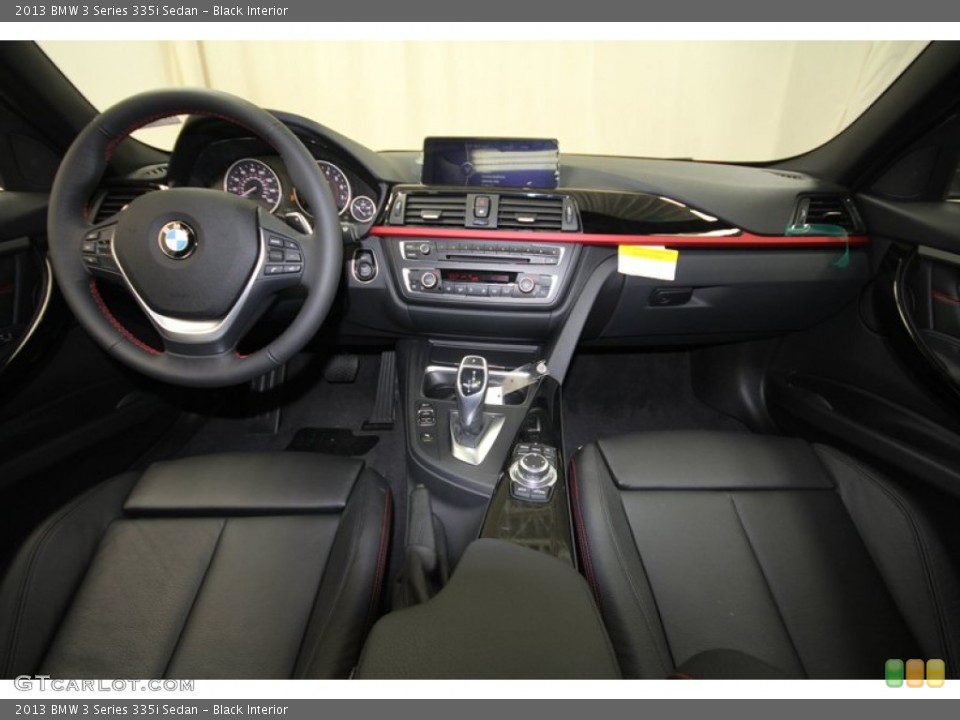 Black Interior Dashboard for the 2013 BMW 3 Series 335i Sedan #72918523