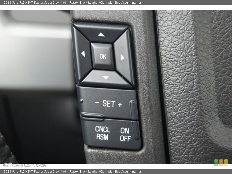 Raptor Black Leather/Cloth with Blue Accent Interior Controls for the 2013 Ford F150 SVT Raptor SuperCrew 4x4 #72918911