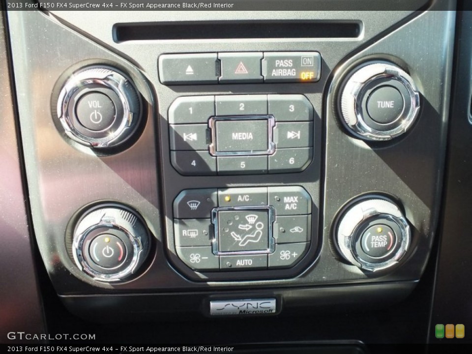FX Sport Appearance Black/Red Interior Controls for the 2013 Ford F150 FX4 SuperCrew 4x4 #72919678