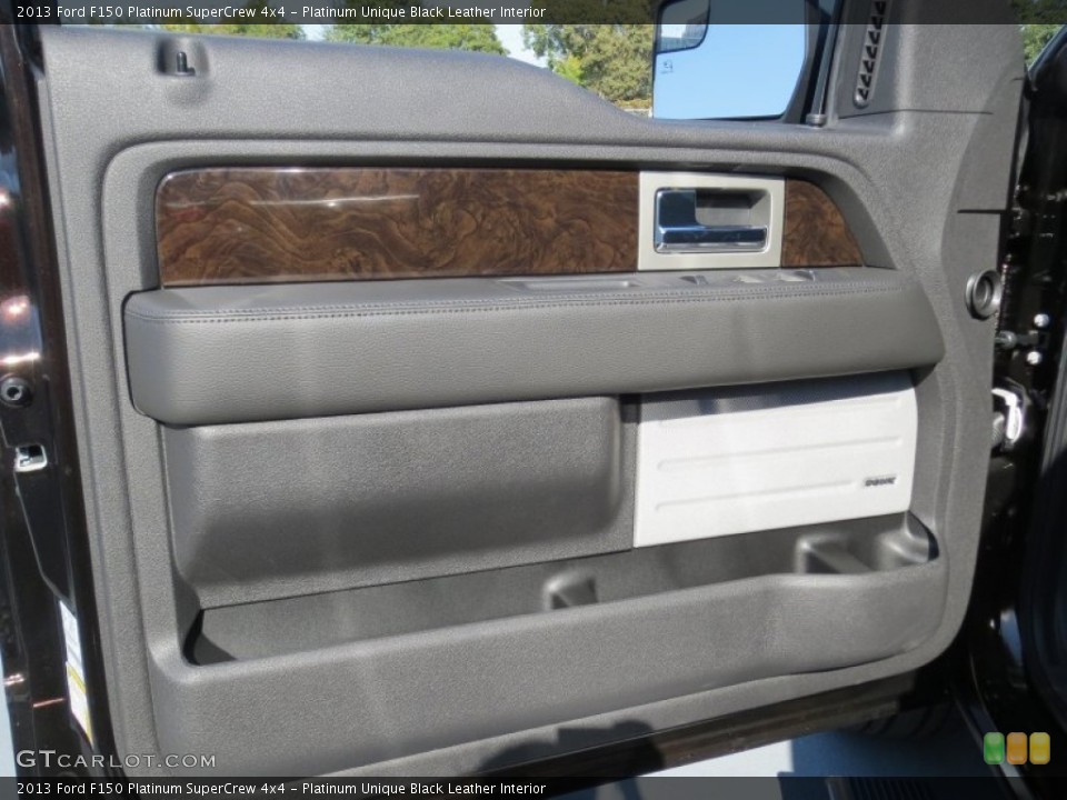 Platinum Unique Black Leather Interior Door Panel for the 2013 Ford F150 Platinum SuperCrew 4x4 #72920010