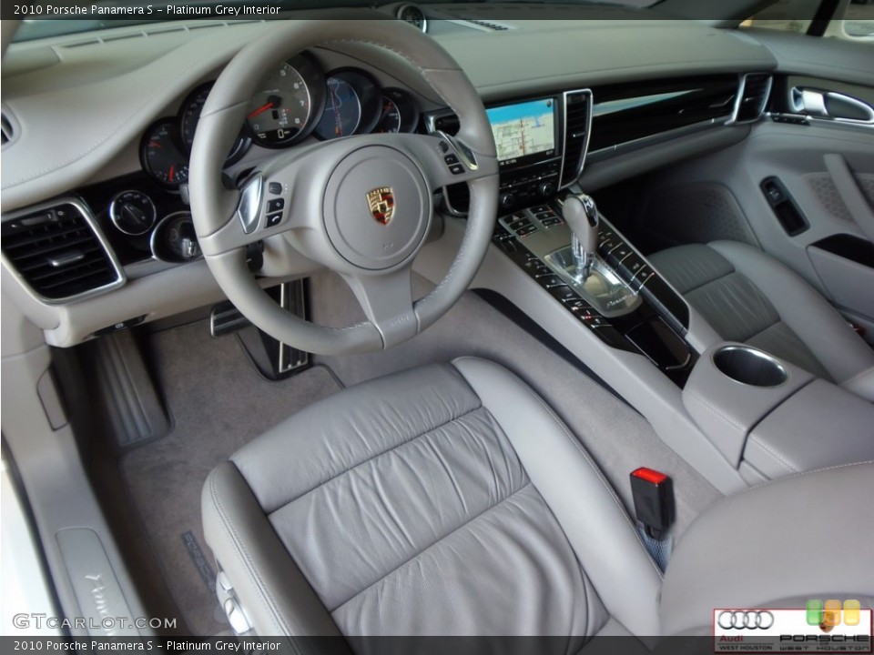 Platinum Grey 2010 Porsche Panamera Interiors