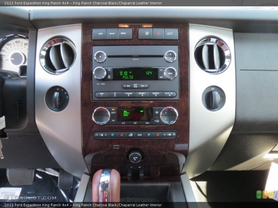 King Ranch Charcoal Black/Chaparral Leather Interior Controls for the 2013 Ford Expedition King Ranch 4x4 #72922609