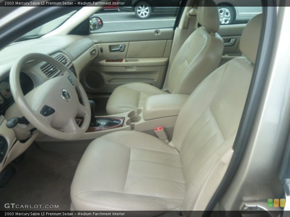 Medium Parchment Interior Front Seat for the 2003 Mercury Sable LS Premium Sedan #72922616