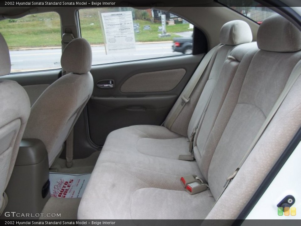 Beige Interior Rear Seat for the 2002 Hyundai Sonata  #72922843