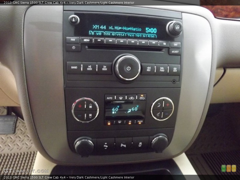 Very Dark Cashmere/Light Cashmere Interior Controls for the 2013 GMC Sierra 1500 SLT Crew Cab 4x4 #72925061