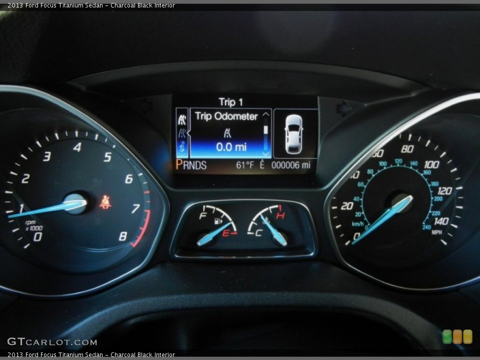 Charcoal Black Interior Gauges for the 2013 Ford Focus Titanium Sedan #72927124