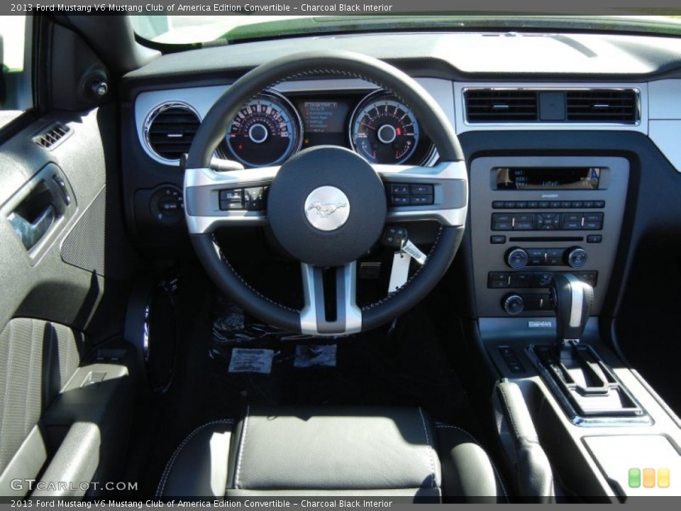 Charcoal Black Interior Dashboard for the 2013 Ford Mustang V6 Mustang Club of America Edition Convertible #72929173