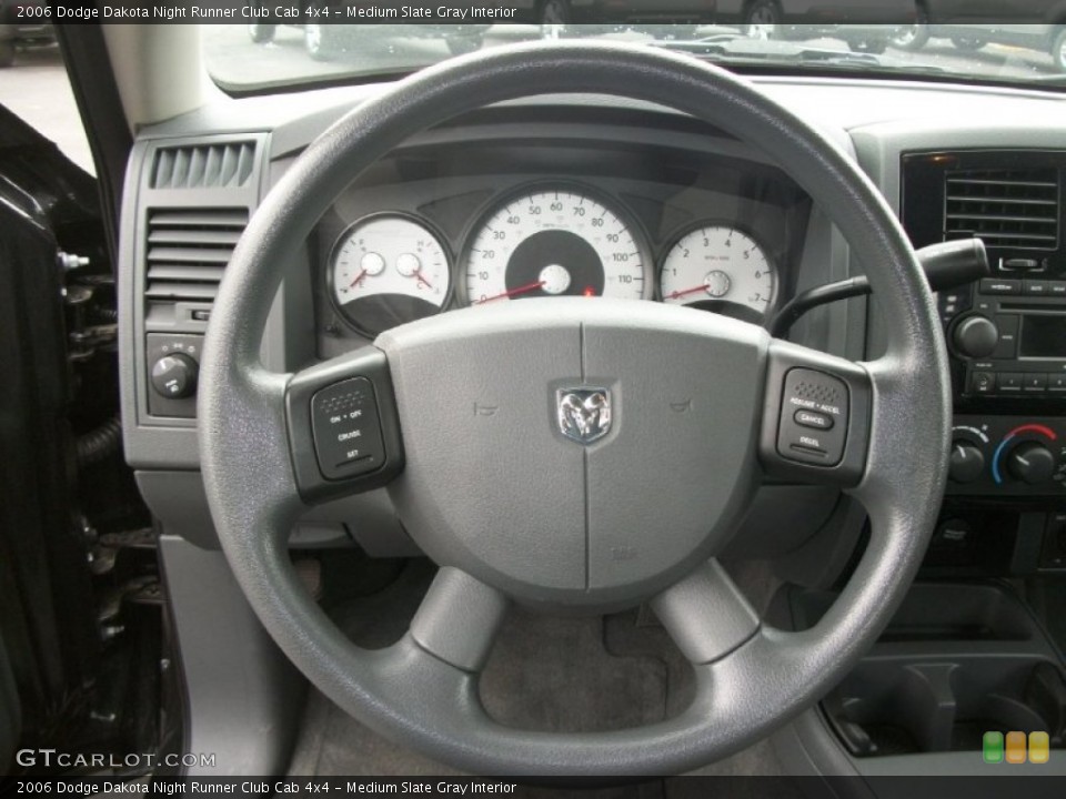 Medium Slate Gray Interior Steering Wheel for the 2006 Dodge Dakota Night Runner Club Cab 4x4 #72931339