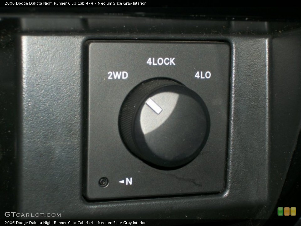 Medium Slate Gray Interior Controls for the 2006 Dodge Dakota Night Runner Club Cab 4x4 #72931444