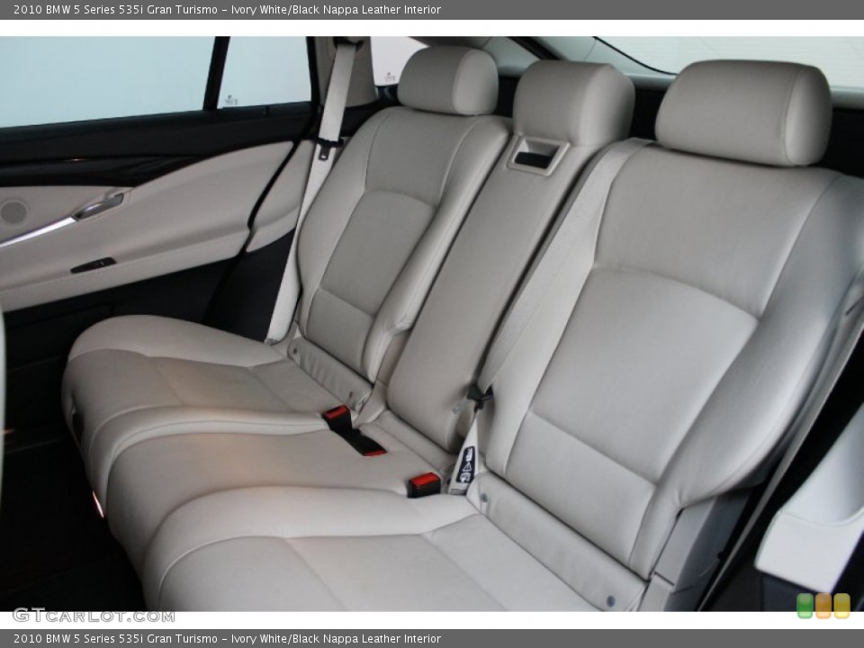 Ivory White/Black Nappa Leather Interior Rear Seat for the 2010 BMW 5 Series 535i Gran Turismo #72931447