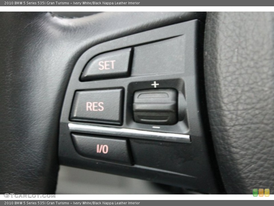Ivory White/Black Nappa Leather Interior Controls for the 2010 BMW 5 Series 535i Gran Turismo #72931535