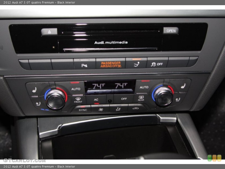 Black Interior Controls for the 2012 Audi A7 3.0T quattro Premium #72931816