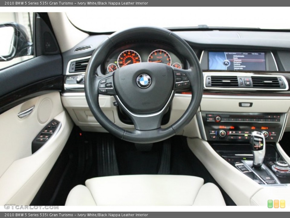Ivory White/Black Nappa Leather Interior Dashboard for the 2010 BMW 5 Series 535i Gran Turismo #72931924