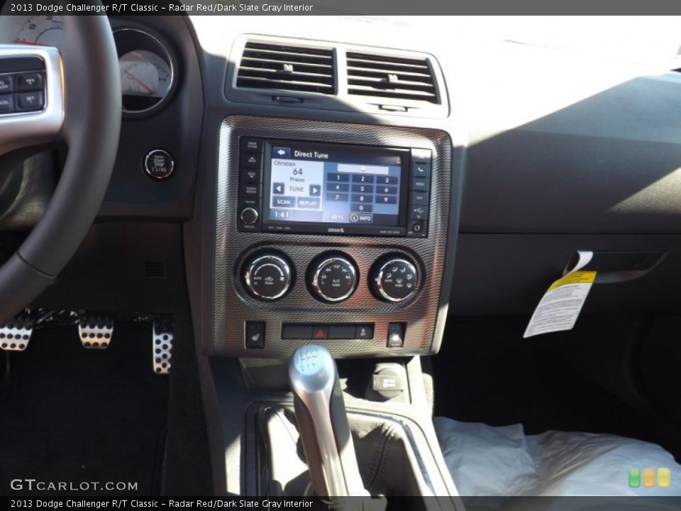 Radar Red/Dark Slate Gray Interior Controls for the 2013 Dodge Challenger R/T Classic #72933415