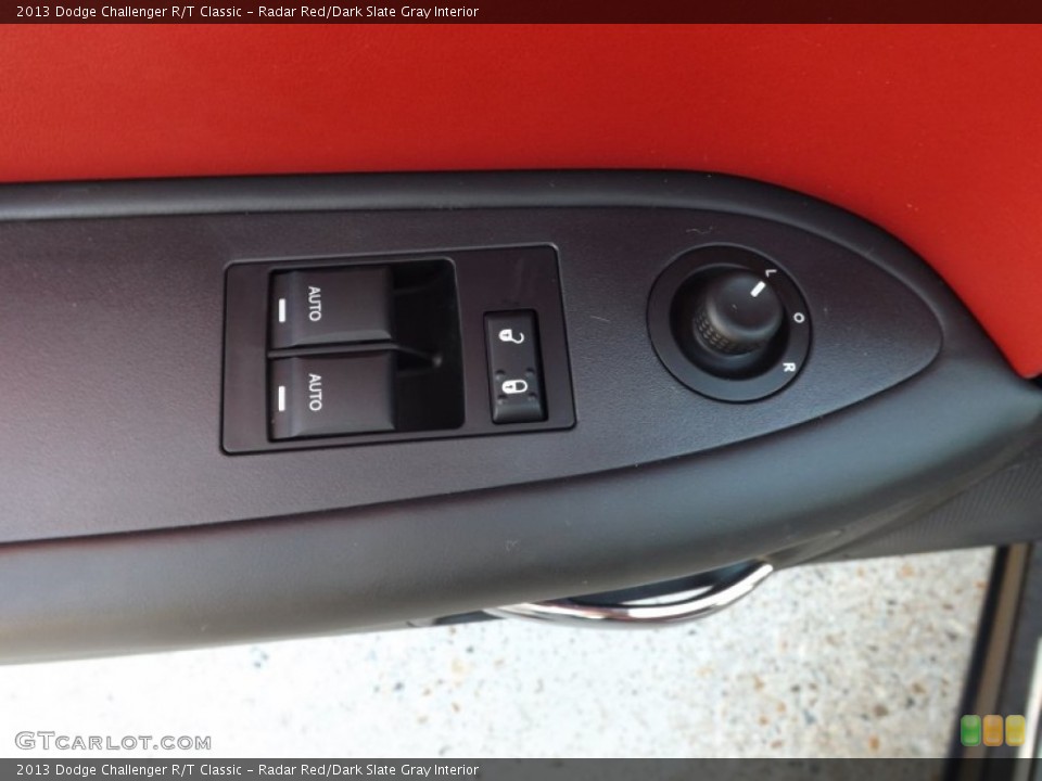 Radar Red/Dark Slate Gray Interior Controls for the 2013 Dodge Challenger R/T Classic #72933499