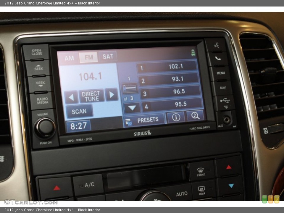 Black Interior Audio System for the 2012 Jeep Grand Cherokee Limited 4x4 #72935502