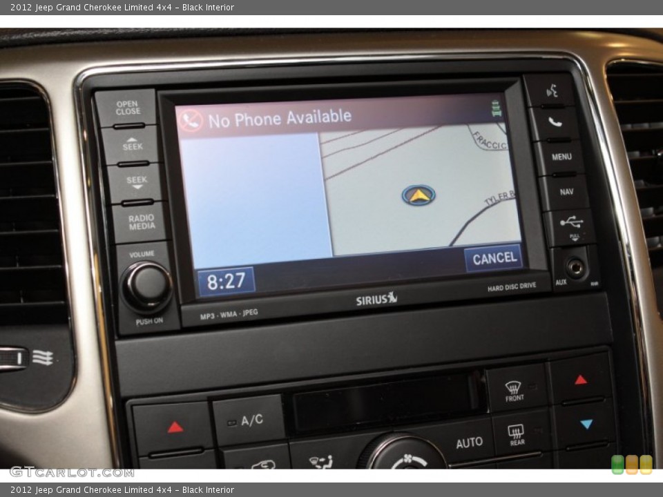 Black Interior Navigation for the 2012 Jeep Grand Cherokee Limited 4x4 #72935516