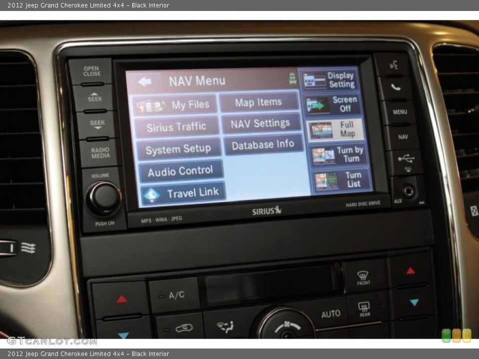 Black Interior Controls for the 2012 Jeep Grand Cherokee Limited 4x4 #72935533