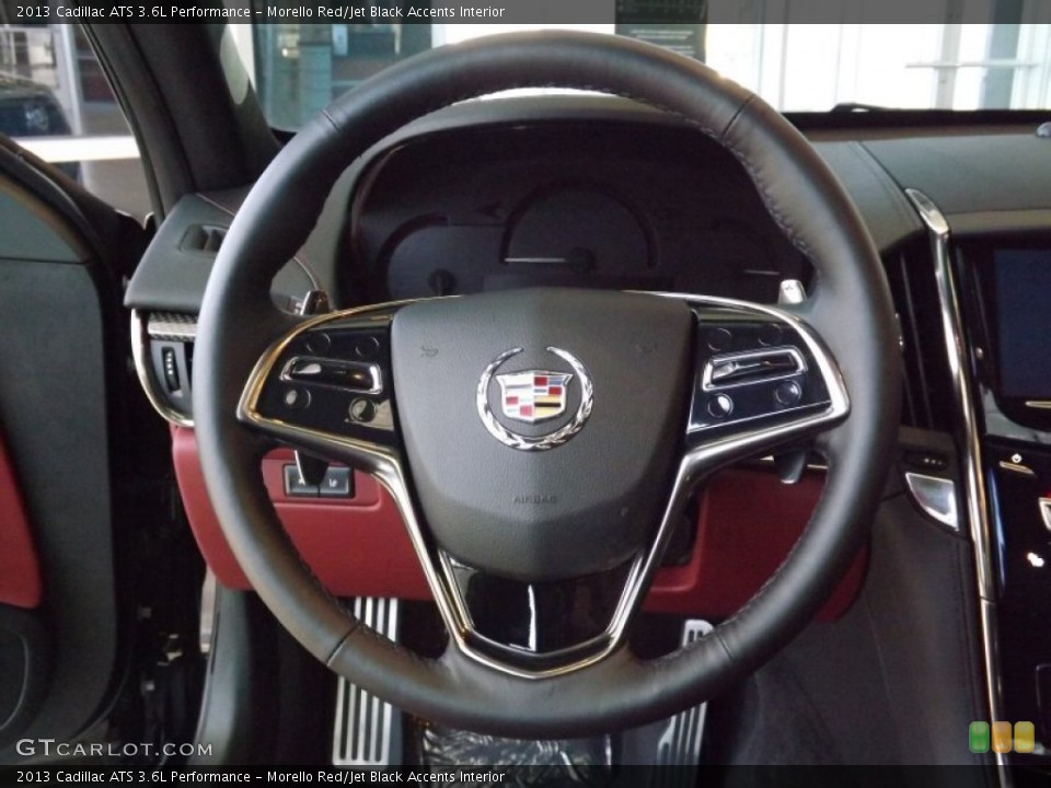 Morello Red/Jet Black Accents Interior Steering Wheel for the 2013 Cadillac ATS 3.6L Performance #72936088
