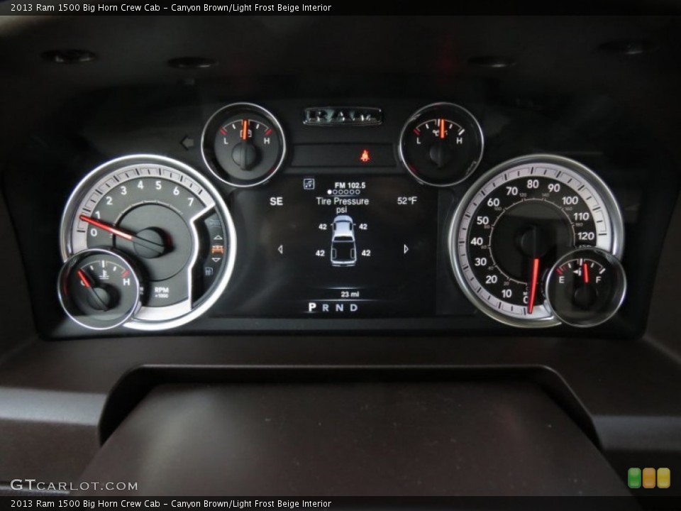 Canyon Brown/Light Frost Beige Interior Gauges for the 2013 Ram 1500 Big Horn Crew Cab #72936318
