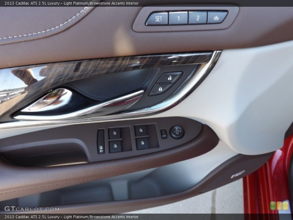 Light Platinum/Brownstone Accents Interior Controls for the 2013 Cadillac ATS 2.5L Luxury #72936607