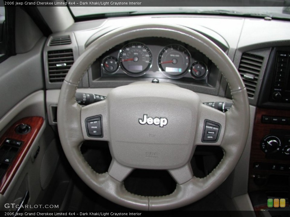 Dark Khaki/Light Graystone Interior Steering Wheel for the 2006 Jeep Grand Cherokee Limited 4x4 #72937006