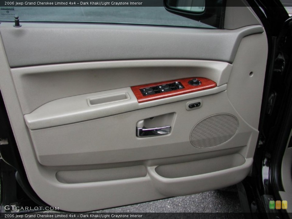 Dark Khaki/Light Graystone Interior Door Panel for the 2006 Jeep Grand Cherokee Limited 4x4 #72937057