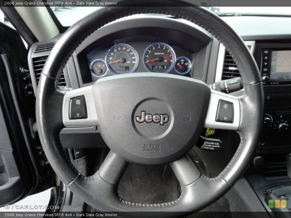 Dark Slate Gray Interior Steering Wheel for the 2008 Jeep Grand Cherokee SRT8 4x4 #72937783