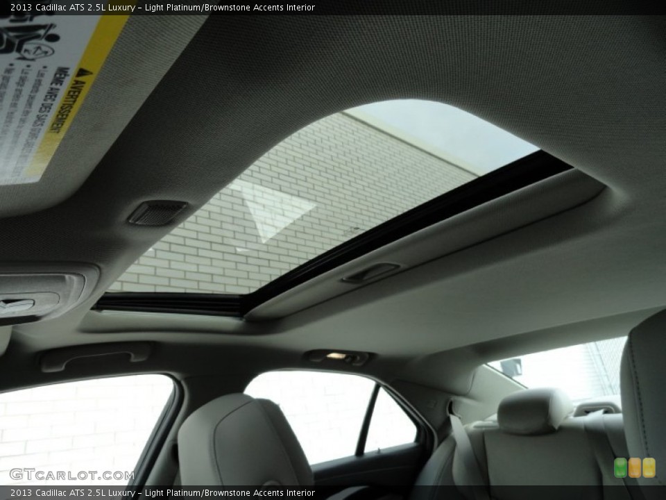Light Platinum/Brownstone Accents Interior Sunroof for the 2013 Cadillac ATS 2.5L Luxury #72939296