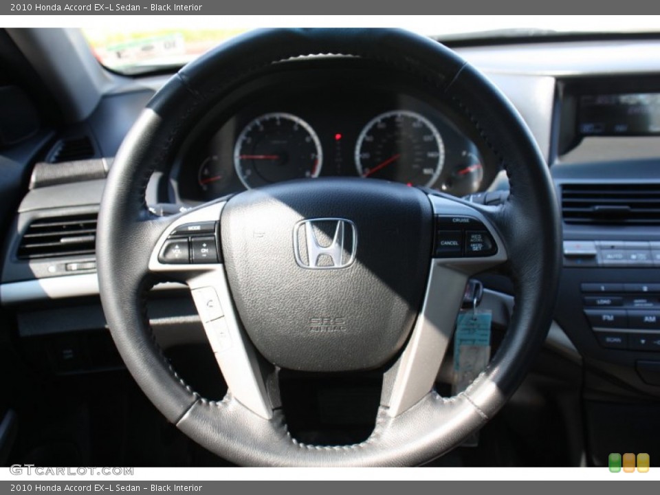 Black Interior Steering Wheel for the 2010 Honda Accord EX-L Sedan #72939361