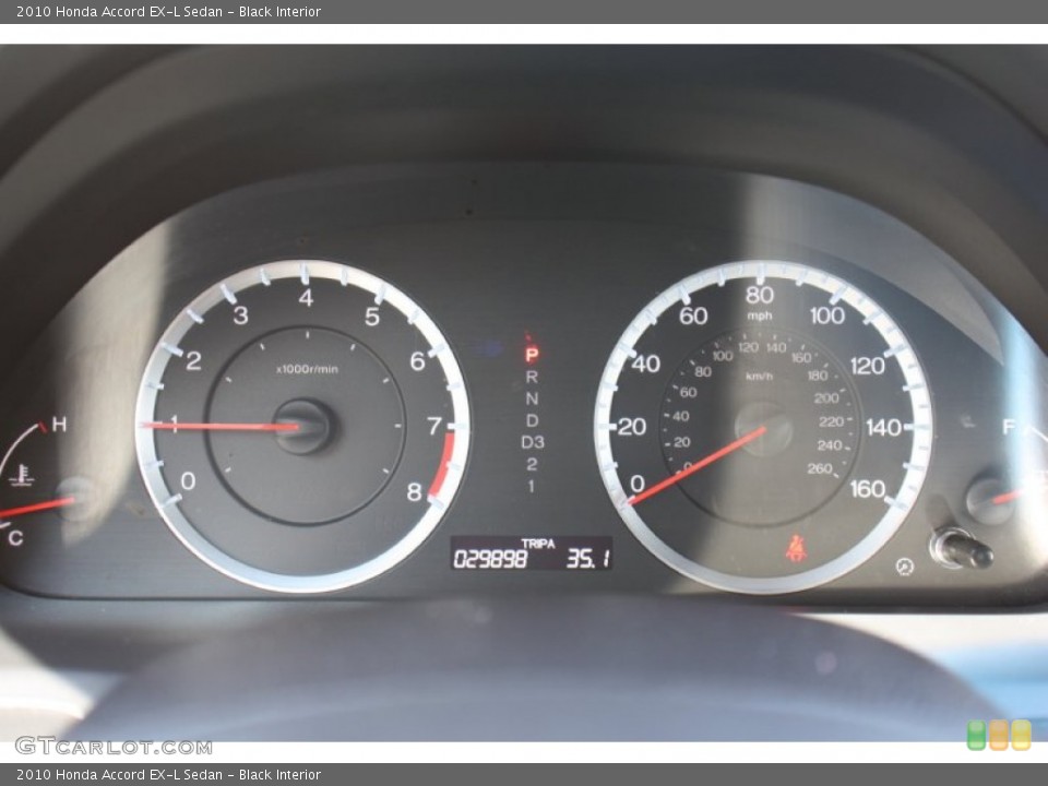 Black Interior Gauges for the 2010 Honda Accord EX-L Sedan #72939409
