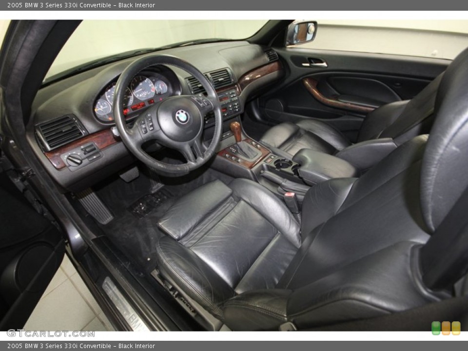 Black Interior Prime Interior for the 2005 BMW 3 Series 330i Convertible #72946068