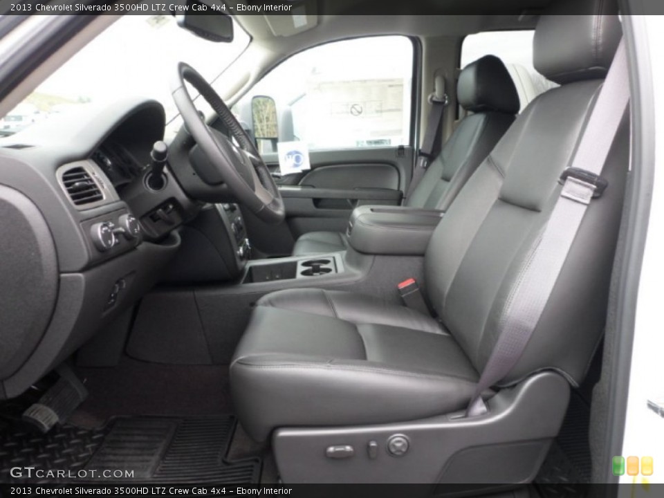 Ebony Interior Front Seat for the 2013 Chevrolet Silverado 3500HD LTZ Crew Cab 4x4 #72946310