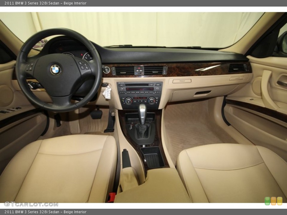 Beige Interior Dashboard for the 2011 BMW 3 Series 328i Sedan #72948642